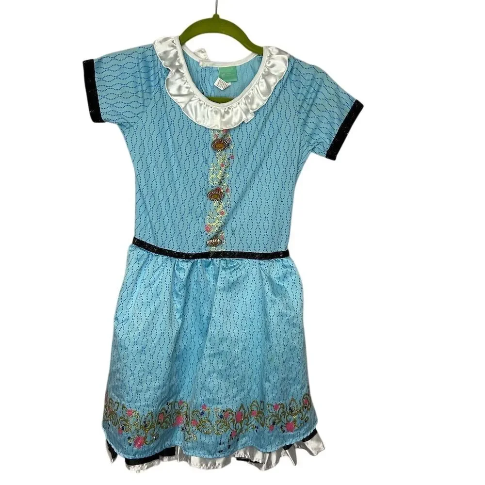 Disney Descendants Ally Costume Dress Girls Size 12-14 Large Blue Halloween